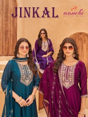 Aanchi Jinkal Vichitra Silk Flair Suit Pant Set And Fancy Dupatta Edition Wholesale kurtis catalogs