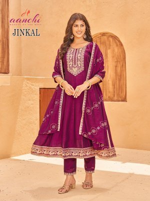 Aanchi Jinkal Vichitra Silk Flair Suit Pant Set And Fancy Dupatta Edition Wholesale kurtis catalogs