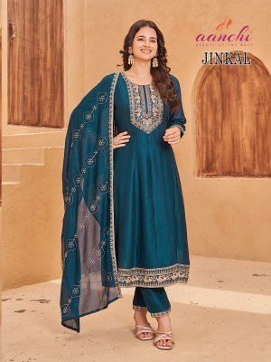 Aanchi Jinkal Vichitra Silk Flair Suit Pant Set And Fancy Dupatta Edition Wholesale kurtis catalogs