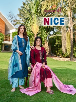 Aanchi Nice Elegant Rangeela Silk Straight Kurta Set with Contrast Roman Pant And Fancy Dupatta Wholesale wholesale catalogs