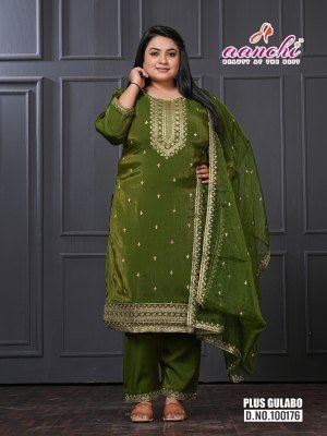 Aanchi Plus Gulabo Flair Top And Roman Shimmer Bottom Set with Designer Fancy Dupatta Wholesale kurtis catalogs