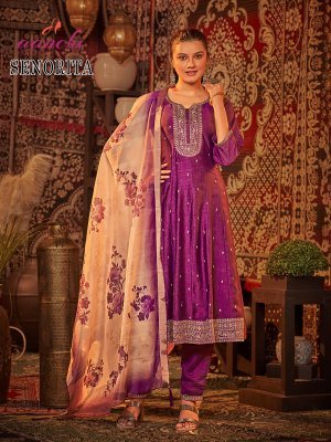 Aanchi Senorita Vichitra Silk Top And Bottom with Fancy Digital Print Dupatta Wholesale kurtis catalogs