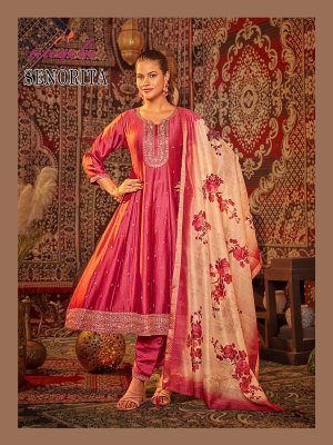 Aanchi Senorita Vichitra Silk Top And Bottom with Fancy Digital Print Dupatta Wholesale kurtis catalogs