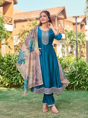 Aanchi Shobha Vichitra Shimmer Top And Bottom Set with Fancy Digital Dupatta Designer Kurti Wholesale kurtis catalogs