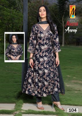 Aangi by Master reyon foil printed with pocket kurti pant and dupatta catalogue at low rate readymade suit catalogs