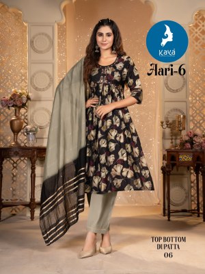 Aari 6 by Kaya chanderi modal foil printed readymade suit catalogue at affordable rate readymade suit catalogs