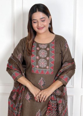 Aarvi Ajrakh Vol 4 Kurti Pant With Dupatta Collection Buy Wholesale  readymade suit catalogs