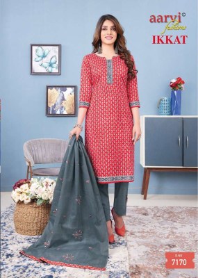 Aarvi Fashion Ikkat vol 1 Traditional wear Readymade cotton salwar suits catalogue wholesale  kurtis catalogs