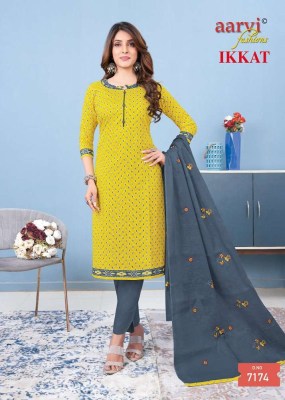 Aarvi Fashion Ikkat vol 1 Traditional wear Readymade cotton salwar suits catalogue wholesale  kurtis catalogs