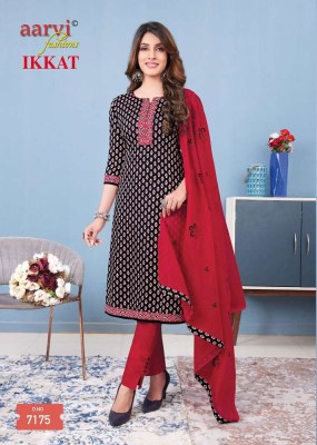 Aarvi Fashion Ikkat vol 1 Traditional wear Readymade cotton salwar suits catalogue wholesale  kurtis catalogs