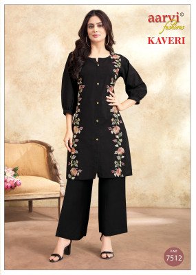 Aarvi Fashion Kaveri Vol 2 Women s Festive Wear Embroidered Flex Cotton Co ord Set Wholesale co ord set catalogs