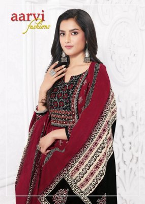 Aarvi by Gamthi vol 4 heavy dobby cotton with katha stitched readymade suit catalogue at wholesale price readymade suit catalogs