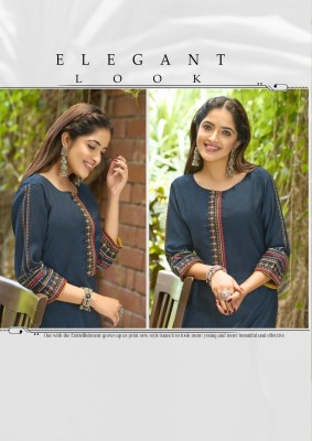 Aarvi by Kadlee viscorse thread embroidered hand work kurti catalogue at affordable rate  kurtis catalogs