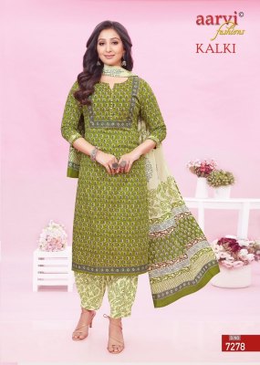 Aarvi by Kalki Vol 2 Pure Cotton With Katha Hand Work Kurti Afghani Pant With Dupatta catalogue readymade suit catalogs