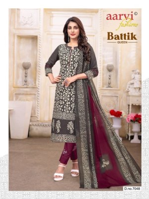 Aarvi by batik queen vol 1 heavy cotton unstitched dress material catalogue salwar kameez catalogs