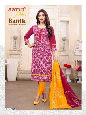 Aarvi by batik queen vol 1 heavy cotton unstitched dress material catalogue salwar kameez catalogs