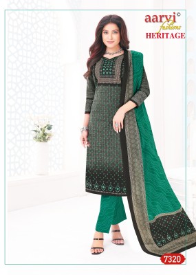 Aarvi fashion by heritage vol 1 fancy cotton readymade salwar suit catalogue at affordable rate readymade suit catalogs