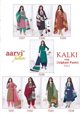 Aarvi fashion by kalki vol 1 fancy printed katha hand work readymade suit at wholesale price readymade suit catalogs