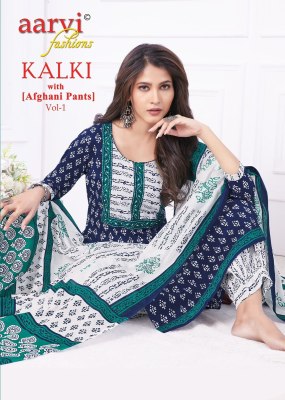 Aarvi fashion by kalki vol 1 fancy printed katha hand work readymade suit at wholesale price readymade suit catalogs