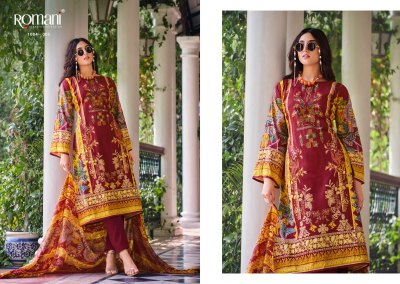 Aarzu by Romani soft cotton digital printed embroidered Pakistani suit catalogue at amaviexpo   pakistani suit catalogs