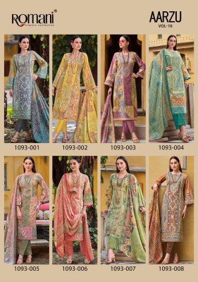 Aarzu vol 1o by romani Premium Soft Cotton HEavy Embroidered  dress material collection dress material catalogs