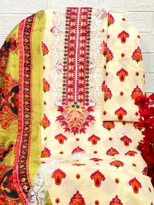 Aasha designer by M prints vol 7 pure cotton print with heavy embroidered  pakistani suit material catalogue at wholesale price pakistani suit catalogs