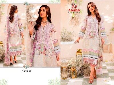 Aasha designer by needle wonder vol 4 pure cotton heavy embroidered unstitched dress material at wholesale price salwar kameez catalogs