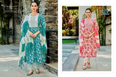 Aashiqui gold vol 1 by Sankheshwar Capsule printed neck work top pant and dupatta catalogue at affordable rate readymade suit catalogs