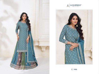 Aashirwad Creation Colors Premium Chinnon Party Wear Readymade Salwar Kameez catalogue supplier  kurtis catalogs