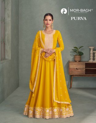 Aashirwad Creation Purva Real Georgette Front And Back Embroidered Suit with Georgette Dupatta Wholesale  Aashirwad Creation 