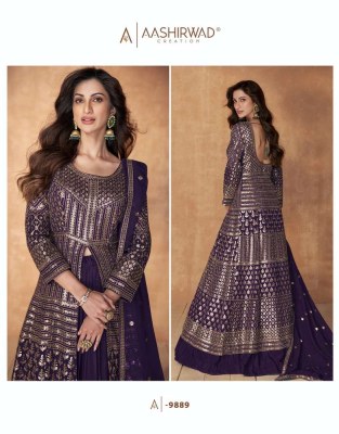 Aashirwad Creation Sequence Design No 9886 to 9889 Series Readymade Party Wear Dress Buy Online Shopping  readymade suit catalogs