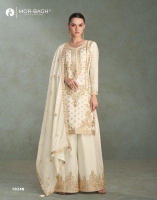Aashirwad Mira Unstitched Designer Set Top  Palazzo  Dupatta in Premium Chinnon Silk Wholesale dress material catalogs