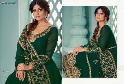 Aashirwad by samaira fancy real georgette readymade gown dress catalogue at wholesale  readymade suit catalogs