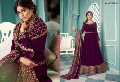 Aashirwad by samaira fancy real georgette readymade gown dress catalogue at wholesale  readymade suit catalogs