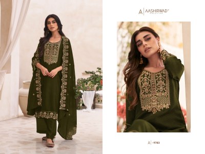 Aashirwad creation by Swaraj silk readymade Salwar kameez catalogue at law rate readymade suit catalogs