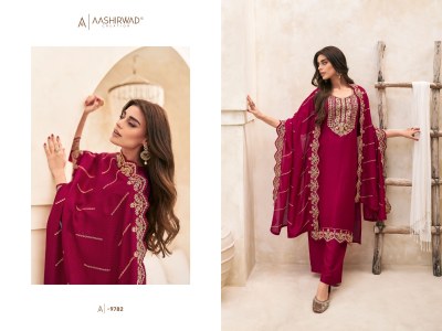 Aashirwad creation by Swaraj silk readymade Salwar kameez catalogue at law rate readymade suit catalogs