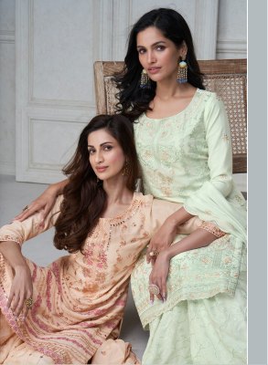 Aashirwad creation present Agha Noor new free size stitched fancy sharara suit catlogue at amaviexpo readymade suit catalogs