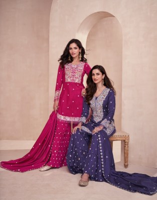 Aashirwad creation present Basanti exclusive dolla silk readymade suit catalogue readymade suit catalogs