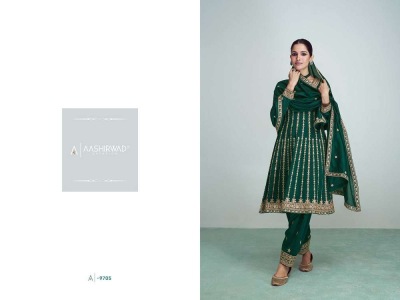 Aashirwad creation presents Riwaaz premium silk ready made salwar suits wholesaler price in India  readymade suit catalogs