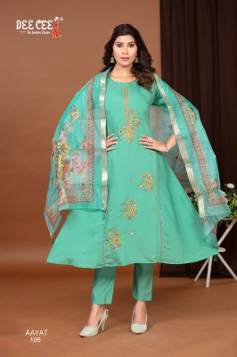 Aayat by Deecee Roman silk A line kurti with bottom and dupatta collection with affordable rate readymade suit catalogs