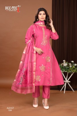 Aayat by Deecee Roman silk A line kurti with bottom and dupatta collection with affordable rate readymade suit catalogs
