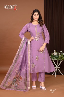 Aayat by Deecee Roman silk A line kurti with bottom and dupatta collection with affordable rate readymade suit catalogs
