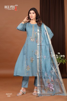 Aayat by Deecee Roman silk A line kurti with bottom and dupatta collection with affordable rate readymade suit catalogs