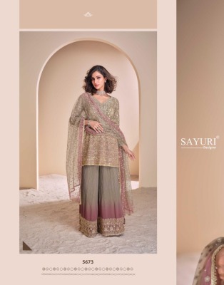 Aayna by Sayuri Designer Real Georgette Embroidered Top Palazzo with Dupatta catalogue at affordable rate  pakistani suit catalogs