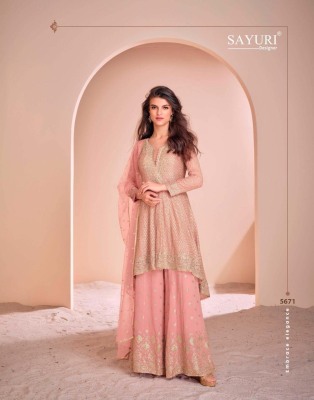 Aayna nx by Sayuri Designer Real Georgette embroidered fancy Palazzo suit collection at amavi expo wholesale catalogs