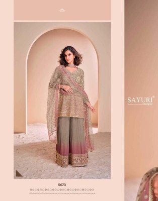 Aayna nx by Sayuri Designer Real Georgette embroidered fancy Palazzo suit collection at amavi expo readymade suit catalogs