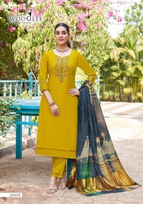 Abhilasha by Wooglee Thread handwork Neck top ottom and dupatta catalogue readymade suit catalogs
