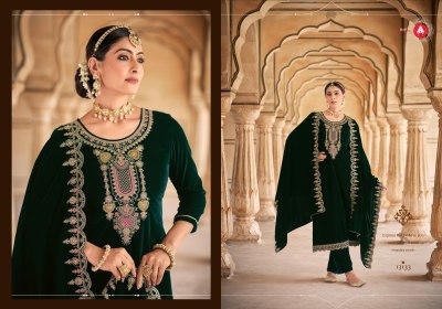 Adakari by Triple A Heavy Work Velvet Unstitched Dress Material Catalogue at Affordable Rate salwar kameez catalogs