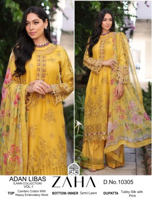 Adan Libas by Zaha pure cambric cotton pakistani suit catalogue at affordable rate pakistani suit catalogs