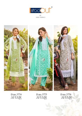 Affair vol 2 by Anju fabric pure organza digital printed kurti pant and dupatta catalogue at amaviexpo  readymade suit catalogs